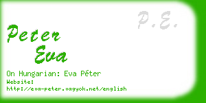 peter eva business card